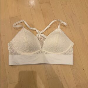 XS white bralette Victoria secrete PINK